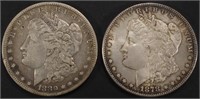 1878 AU & 1880 XF MORGAN DOLLARS