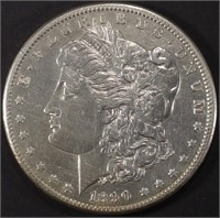 1890-CC MORGAN DOLLAR AU