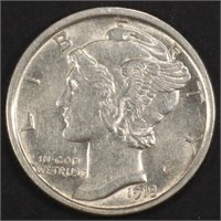 1918-D MERCURY DIME BU