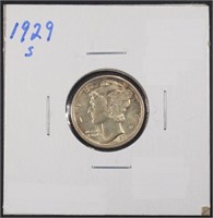 1929-S MERCURY DIME CH BU FSB