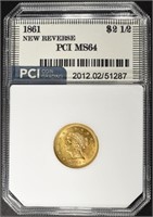 1861 $2.5 LIBERTY GOLD PCI CH/GEM BU