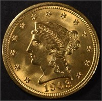 1903 $2.5 LIBERTY GOLD COIN GEM BU