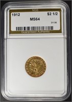 1912 $2.5 INDIAN GOLD NGS CH/GEM BU