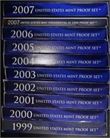 1999-2007 US PROOF SETS