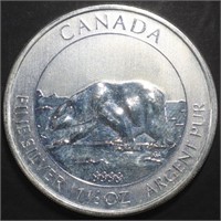 2013 1.5 OZ CANADIAN POLAR BEAR .999 SILVER COIN