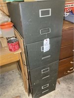 4 Drawer Paper File Cabinet with contents