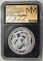 2022 2OZ ASCENSION ST GEORGE &THE DRAGON NGC PF 70