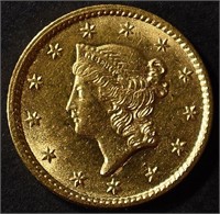 1853 GOLD DOLLAR BU