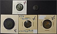 (5) MISC ANCIENT COINS