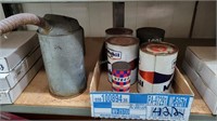 Old Oil Cans Full