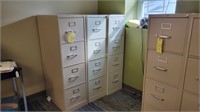 (3) 4 Drawer File Cabinets
