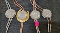 4 EISENHOWER DOLLAR BOLO TIES