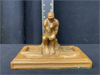 Vintage Art Deco KBW Art Bronze Nude Man Ink Well