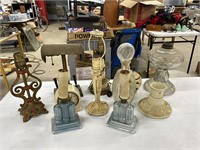Group of Early Lamps and More