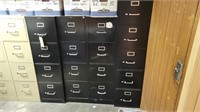 (3) 4 Drawer and (1) 5 Drawer File Cabinets