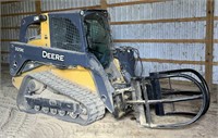 2015 John Deere 329E Track Skid Steer Loader w/Cab