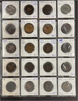 Page of 1859 to 1901 large Canada Pennies