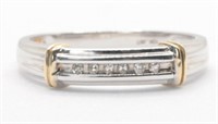 APPR $1200 10k White/Yellow Gold Diamond Ring S10