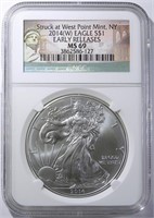 2014-(W) AMERICAN SILVER EAGLE NGC MS-69