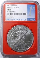 2017 AMERICAN SILVER EAGLE NGC MS-70