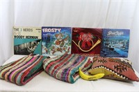 Records, Rag Rugs & Turkish Kilim Pillow