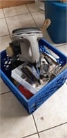 Crate of Assorted tools and bits
