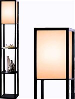 NEW $65 Wooden Shelves Floor Lamp