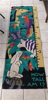 Hooked Growth Chart, 25" x 72" NICE PIECE