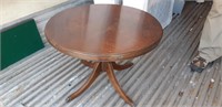 Wooden round end table