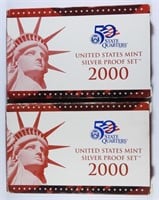 TWO 2000 U.S. SILVER PROOF SETS