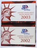 2002 AND 2003 U.S. SILVER PROOF SETS