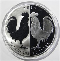 2017 TOKELAU YEAR OF THE ROOSTER SILVER
