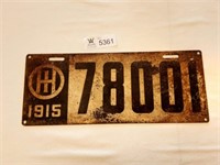 License Plate Ohio 1915