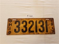 License Plate Ohio 1917