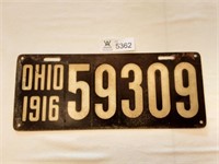License Plate Ohio 1916