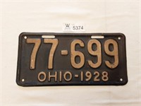License Plate Ohio 1928