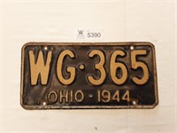 License Plate Ohio 1944