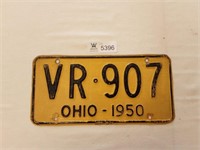 License Plate Ohio 1950