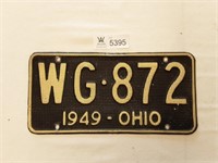 License Plate Ohio 1949