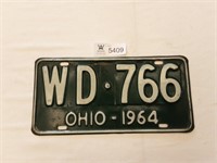 License Plate Ohio 1964