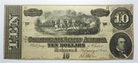 1864 $10 CONFEDERATE STATES NOTE