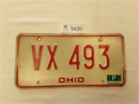 License Plate Ohio 1970's