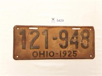 License Plate Ohio 1925