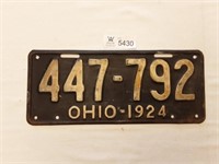 License Plate Ohio 1924