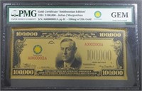 1934 $100,000 "SMITHSONIAN" GOLD CERT