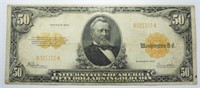 1922 $50 GOLD CERTIFICATE