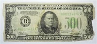 1934 $500 FEDERAL RESERVE NOTE