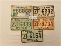 Motorcycle Plates FL & TN Lot (5)