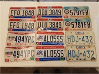 License Plates Ohio Pair Lot (6)