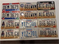 License Plates Ohio Pair